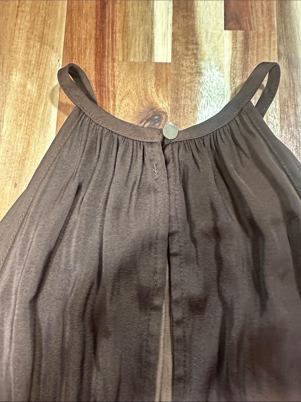 White House Black Market Brown Stud-Trim High-Low Dress 485 - Picture 11 of 11